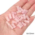 6x12mm translucent pink glass bamboo beads for DIY jewelry - 20 Pieces Pack / Light Pink (6x12mm Bamboo Bead)