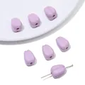 Perles d'espacement tulipes en acrylique violet clair pour la création de bijoux DIY - Muguet Violet Uni