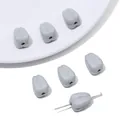 Perles d'espacement tulipes en acrylique gris pour la création de bijoux et de bracelets - Muguet Gris Uni