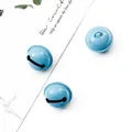 Sky blue painted iron jingle bells for DIY Christmas craft hanging accessories - 10 Pieces Pack / Light Blue