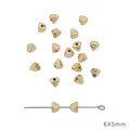 Hoogwaardige 6x5mm gouden geometrische CCB-tussenkralen voor het maken van DIY-sieraden - Irregular Polygon (BSE044) / 30 Stuks/Verpakking (5x5mm) / Goud