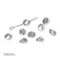 Silver irregular CCB plastic spacer beads for DIY jewelry making, 7x6mm dimension - Style #02 / 50 Pieces