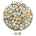 Retro gesprenkelte Glasperlen mit Goldfolie für DIY-Schmuckherstellung - 20 Stück/Packung (10mm) / Gebrochene Jade Goldstaub Farbe 8
