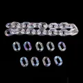 Iridescent acrylic chain links for DIY jewelry making and handmade accessories - 20x14mm (15 Pieces/Pack) / Iridescent Clear