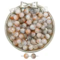 Vintage Glasperlen mit Goldflocken für DIY-Schmuck in marmoriertem Orange und Grau - 20 Stück/Packung (10mm) / Gebrochene Jade Goldstaub Farbe 9