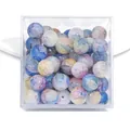 Premium multicolor aurora glass beads in a clear storage box for DIY jewelry crafts - 20 Pieces/Pack (10mm) / Aurora Purple Color 13