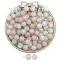 Vintage Glasperlen in Rosa und Grün mit Goldsprenkeln für DIY Schmuck - 20 Stück/Packung (10mm) / Gebrochene Jade Goldstaub Farbe 12