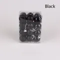 Premium assorted black Christmas ball ornaments set in clear box for holiday home decor - Set of 24 / Black