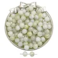 Vintage Glasperlen rund mit Goldfolie Akzenten für handgefertigten DIY Schmuck - 20 Stück/Packung (10mm) / Gebrochene Jade Goldstaub Farbe 15