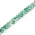 Faceted natural green agate stone loose beads for DIY jewelry making and craft projects - Diameter 4mm Length 38cm Approx 93 Beads/Strand / Natural Dyed Green Line