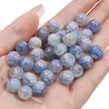 Handheld display of aurora effect blue and purple round glass beads for DIY jewelry making - 20 Pieces (10mm Hole Approx 1mm) / No.9 Aurora Blue