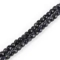 Faceted sparkling dark blue sandstone round loose beads for DIY bracelet jewelry making - Diameter 6mm Length 38cm Approx 62 Beads/Strand / Synthetic Dyed Blue Sandstone