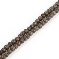 Faceted dark brown natural stone beads for handmade DIY bracelet jewelry accessories - Diameter 4mm Length 38cm Approx 93 Beads/Strand / Natural Coffee Snowflake