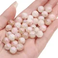 Aurora cracked pink glass round beads for DIY handmade jewelry making accessories - 20 Pieces (10mm Hole Approx 1mm) / No.12 Aurora Blue