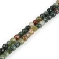 Faceted natural mixed color stone beads for DIY jewelry making and bracelet accessories. - Diameter 4mm Length 38cm Approx 93 Beads/Strand / Natural Indian Agate
