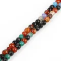 Faceted natural stone beads in assorted colors for handmade DIY jewelry crafting - Diameter 4mm Length 38cm Approx 93 Beads/Strand / Synthetic Dyed Colorful Agate