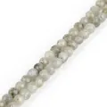 High quality faceted natural stone beads in light grey for DIY handmade jewelry crafting - Diameter 4mm Length 38cm Approx 93 Beads/Strand / Natural Original Color Imported Flash Stone