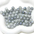 10mm runde hellblaue Crackle-Glasperlen mit Perlmutt-Halo und Goldpulver für DIY-Schmuck - 20 Stück/Packung (10mm) / Aurora Blau Farbe 7
