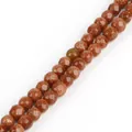 Faceted brown goldstone beads for DIY jewelry making with shimmering particles - Diameter 4mm Length 38cm Approx 93 Beads/Strand / Synthetic Dyed Goldstone