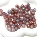 10mm lila Glas-Crackle-Perlen mit Goldstaub-Schimmer für DIY-Schmuckherstellung - 20 Stück/Packung (10mm) / Aurora Blau Nr. 14
