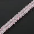 Faceted pink natural stone beads for DIY jewelry making and craft jewelry accessories. - Diameter 4mm Length 38cm Approx 93 Beads/Strand / Natural Rose Quartz