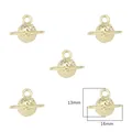 Gold-plated alloy planet charm for DIY jewelry, 13x16mm Saturn pendant accessory - Planet / 13×16mm (2 Pieces/Pack) / Gold