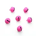 Campanelli in ferro verniciato rosa vivace per bricolage e accessori natalizi - Confezione da 10 / Rosso rosa