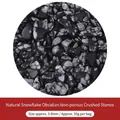 Natural 3-8mm snowflake obsidian crushed stones, 50g per bag for DIY jewelry making - 50g Pack / Natural Snowflake Obsidian