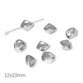Perles d'espacement irrégulières en plastique CCB argenté pour bijoux DIY, 12x10mm - Style #09