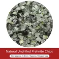 Natural light green Prehnite tumbled stones 3-8mm for DIY jewelry making, 50g pack. - 50g Pack / Natural Prehnite