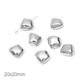 Perles d'espacement irrégulières en plastique CCB argenté 20x20mm - Style #12