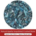 Natürliche blaue Apatit Splittersteine ungebohrt 3-8mm für DIY Bastelarbeiten 50g - Natürlicher Apatit