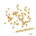Faceted 14K gold filled 3mm square spacer beads for handmade DIY jewelry crafts - Laser Beads / 3mm (10 Pieces/Pack) / Gold