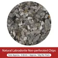 Natürliche Labradorit-Steinchips ohne Bohrung für DIY, 3-8mm Größe, 50g pro Beutel - Natürlicher Labradorit