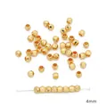 Premium 4mm faceted 14K gold filled spacer beads for DIY necklace and bracelet jewelry - Laser Beads / 4mm (10 Pieces Pack) / Gold