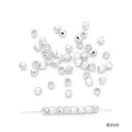 4mm faceted silver spacer beads for handmade DIY jewelry making projects - Laser Beads / 4mm (10 Pieces Pack) / Silver