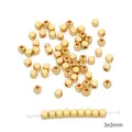 High quality 3x3mm 14K gold filled square cube spacer beads for DIY jewelry making - Rounded Square Bead / 3x3mm (10 Pieces/Pack) / Gold