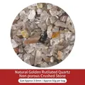 Natürliche goldene Rutilquarz ungebohrte Trommelsteine Größe 3-8mm 50g Packung Groß - Natürlicher Goldener Rutilquarz