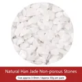 Natürliche weiße Jade-Bruchsteine, porenfrei, 3-8 mm, 50 g Packung für DIY-Bastelarbeiten - Natürlicher Han-Jade