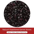 Natürliche dunkelrote Granat-Bruchsteine für DIY-Schmuck, Größe 3-8mm, 50g Packung - Natur Granat