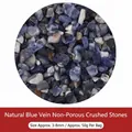 Natürlicher blau gemaserter porenfreier Schotter 3-8mm für DIY-Schmuckherstellung 50g Beutel - Blauadern-Stein