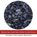 Natürliche ungebohrte blaue Kristall-Bruchsteine für DIY-Schmuck, 3-8mm, 50g Packung - Natürlicher Lapislazuli