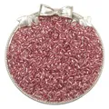 Detailed macro shot of pink silver-lined glass seed beads for DIY jewelry making. - Silver Pink