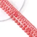 Handmade pink synthetic stone round loose beads for DIY jewelry making in various sizes - 38cm/Strand (Approx. 90 Beads) / Synthetic Rhodochrosite Color / 4mm