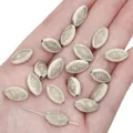 Vintage style gold-engraved marquise acrylic beads for DIY jewelry and accessories - Black / 8x14mm Oval Patterned Beads Approx. 50pcs/Pack