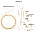 Complete 14K gold filled DIY jewelry making kit including wire, pendants and findings - Pearl Flower Heart 3-in-1 Kit