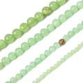 Perles rondes en pierre synthétique vert clair pour la fabrication de bijoux DIY - Jade Vert Synthétique