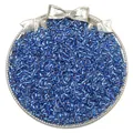 High-quality blue silver-lined glass seed beads for DIY jewelry making accessories - Silver Lake Blue