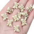 Cream French vintage acrylic butterfly beads with gold-painted details for DIY jewelry - Black / 14x11mm Butterfly Beads Approx. 35pcs/Pack