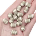 Vintage cream acrylic beads with gold-etched patterns for DIY jewelry making accessories - Black / 9x13mm Oval Beads Approx. 45pcs/Pack